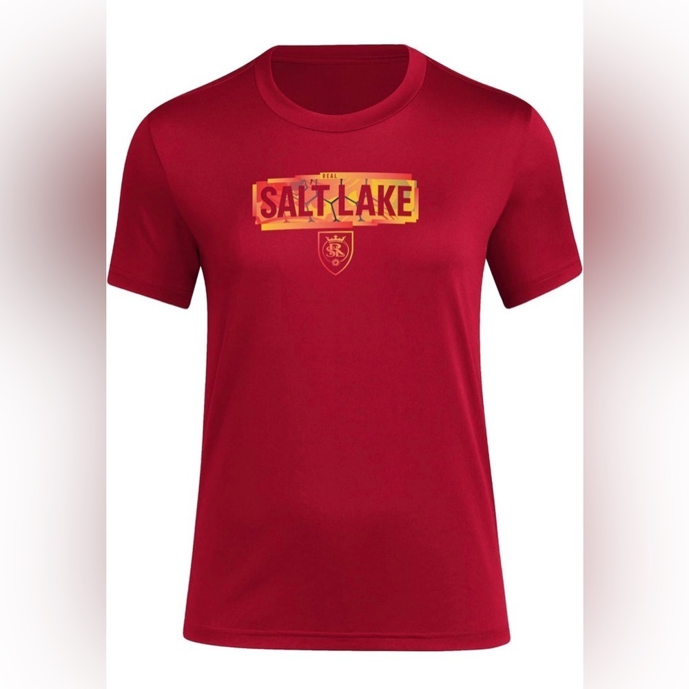 Adidas Real Salt Lake Red Women’s T-Shirt Size Large T NWT